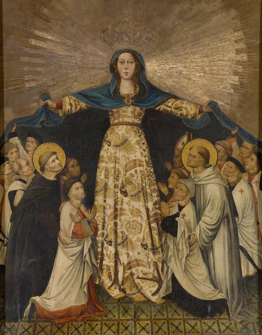 Nuestra Señora de Gracia y los grandes maestres de Montesa, by Antoni Peris, tempera, 1412