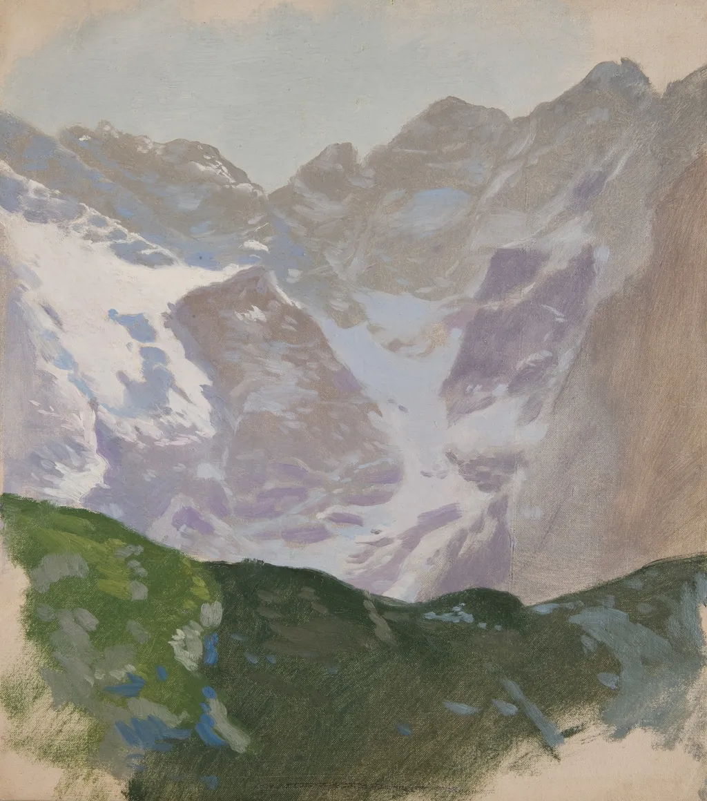 Mountain Landscape, by Antoni Piotrowski, oil, 1898