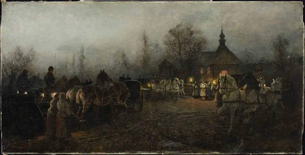 Wedding in the evening, by Antoni Piotrowski