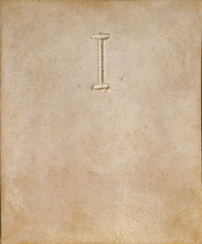 Untitled, by Antoni Tàpies, marble, 1961