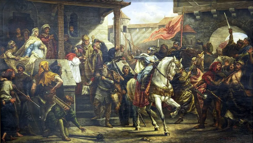Władysław Herman blesses Bolesław the Wry-Mouthed before a war campaign, by Antoni Zembaczyński