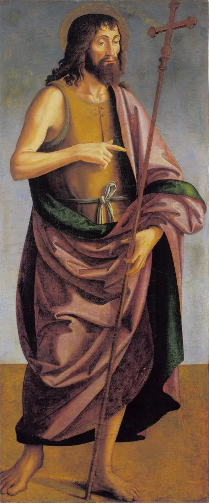 John the Baptist, by Antoniazzo Romano, paint, 1496