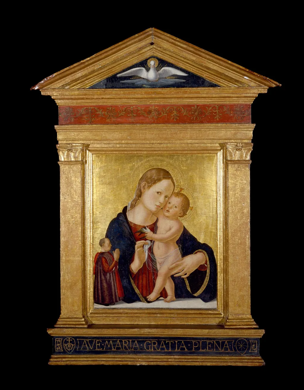 Virgin and Child with Donor, by Antoniazzo Romano, unspecified, 1490