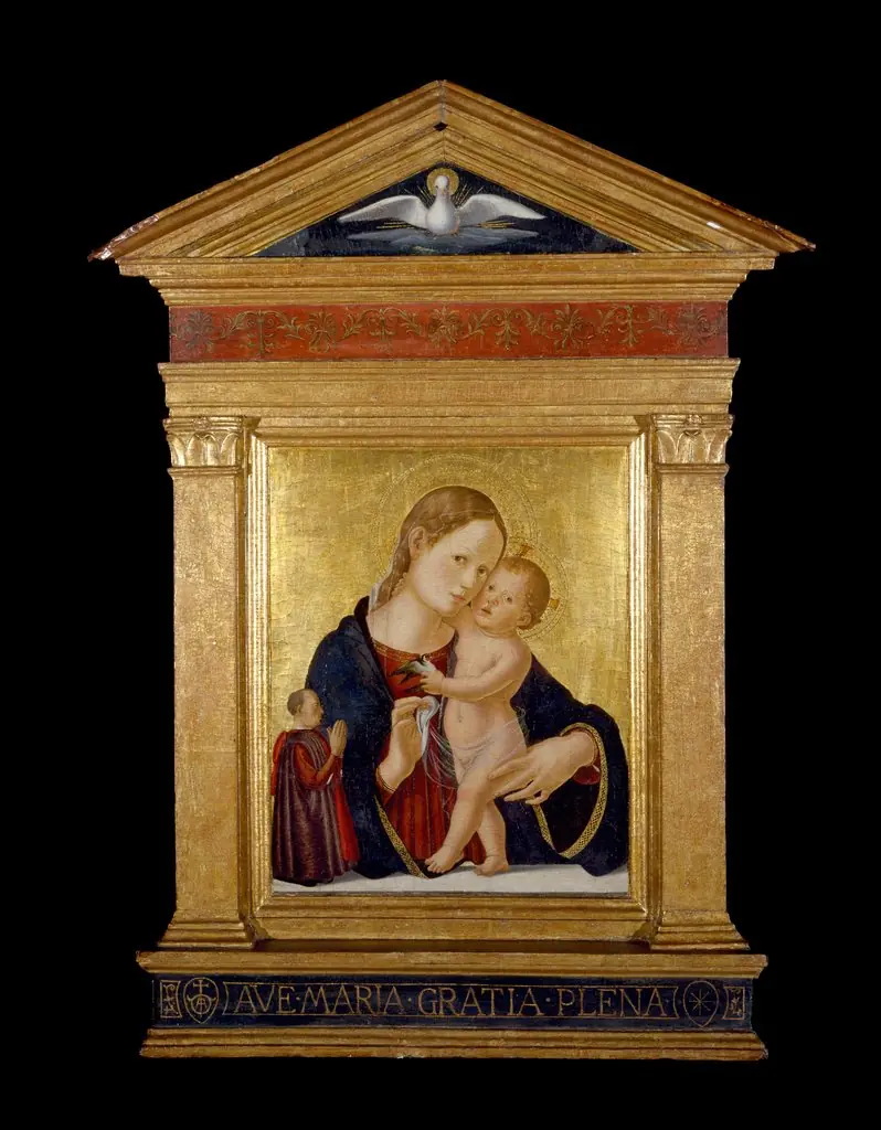 Virgin and Child with Donor, by Antoniazzo Romano