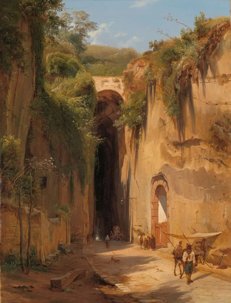 The Grotto of Posillipo at Naples, by Antonie Sminck Pitloo