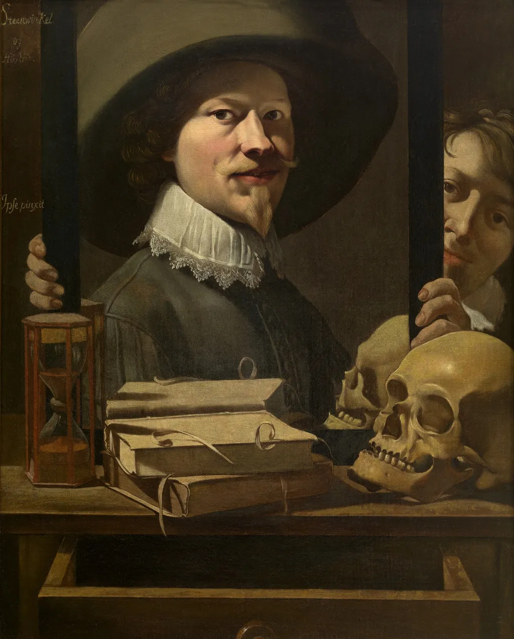 Vanitas Portrait of the Painter, by Antonie van Steenwinckel, oil, 1600