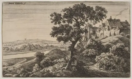 A Village on a Hill, by Antonie Waterloo