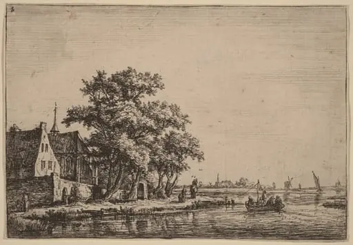 Churchyard at the Waterside, by Antonie Waterloo