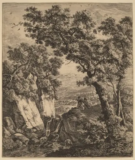 Landscape with Tobias and the Angel, by Antonie Waterloo