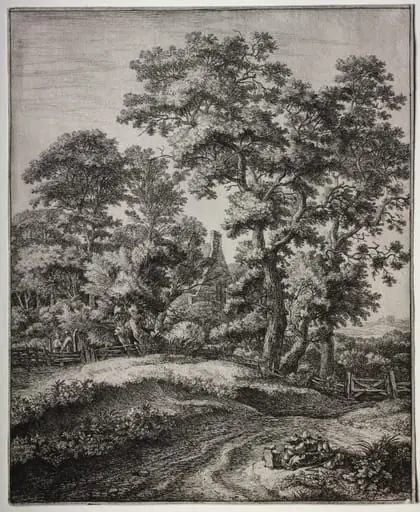 Six Large Upright Landscapes: A Mother and Three Children at Rest, by Antonie Waterloo