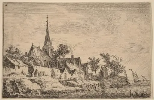 Village Steeple at the Seaside, by Antonie Waterloo