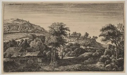 Watermill at the Foot of a Hill, by Antonie Waterloo
