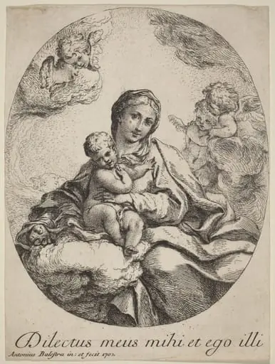 Virgin and Child on a Cloud, by Antonio Balestra
