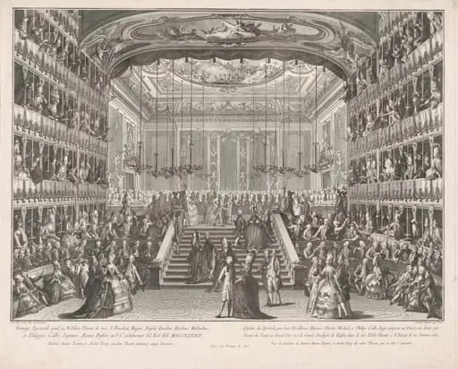 Spectacle in Honor of the Grand Dukes of Russia in the Theater of San Benedetto, 1782, by Antonio Baratta