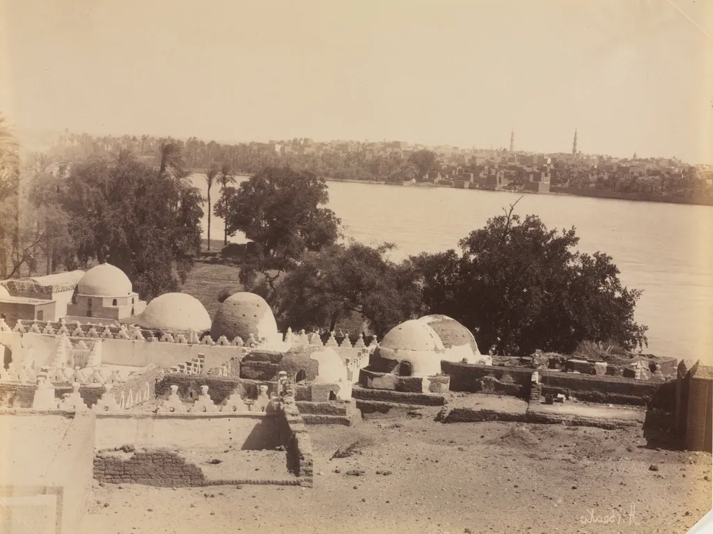 Asyut, View from the Mountain, by Antonio Beato, 1874