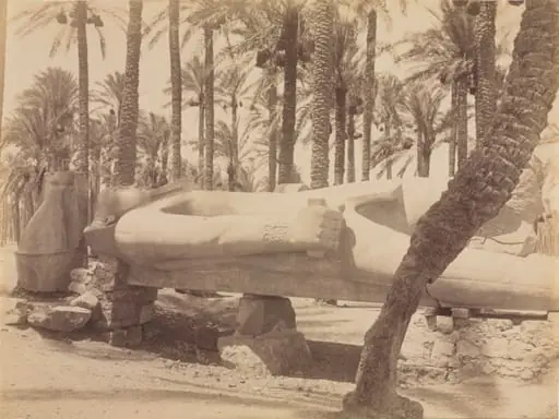 Statue of Ramesses at Saqqara, by Antonio Beato
