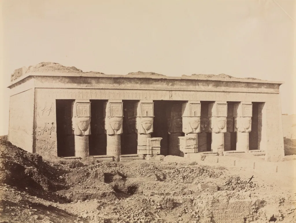 Temple of Dendera, by Antonio Beato, 1880