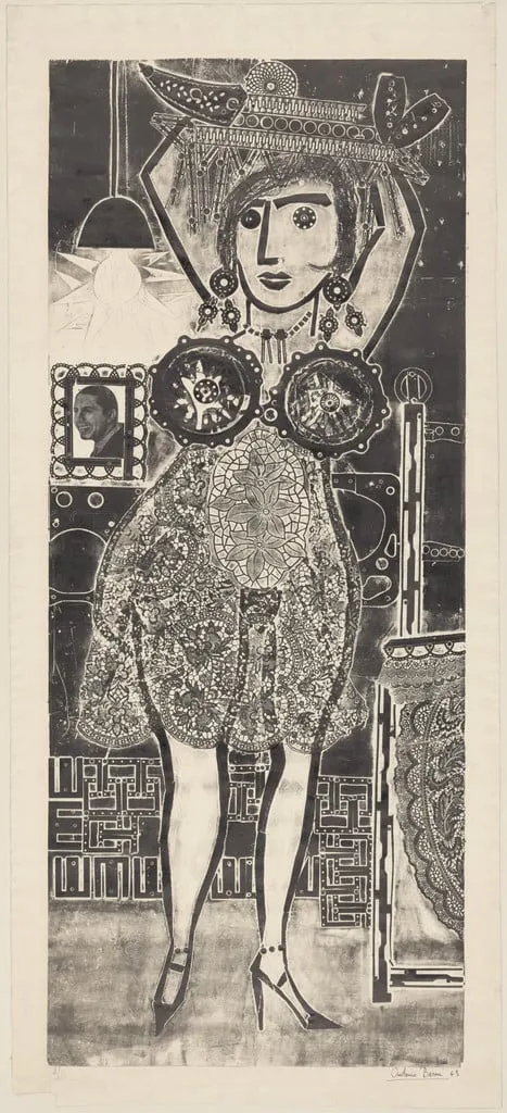 Untitled, by Antonio Berni, ink, 1963