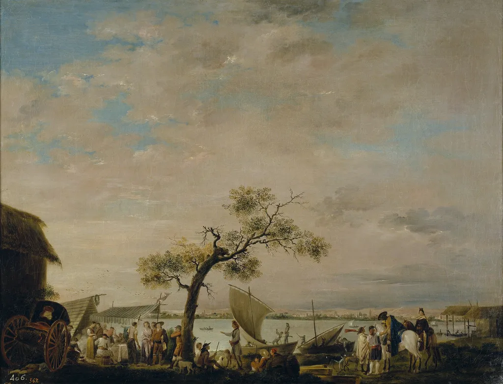 View of the Albufera in Valencia, by Antonio Carnicero, oil, 1792