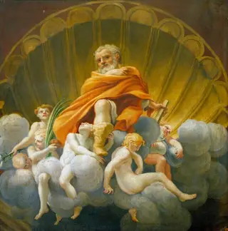 Saint Thomas Surrounded by Angels (copy of the fresco in the cupola of Parma Cathedral)