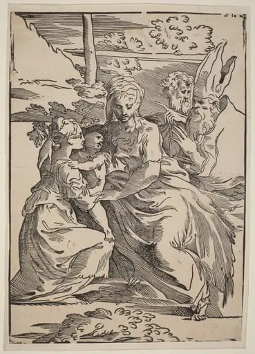The Holy Family with Two Saints, by Antonio da Trento