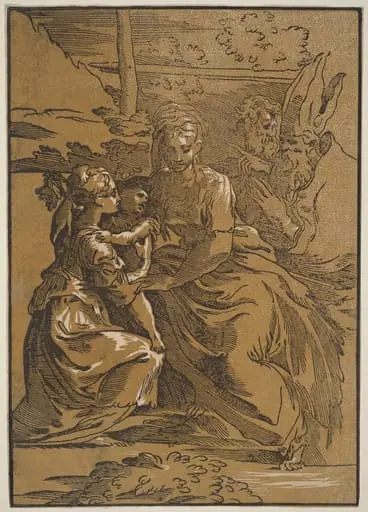 The Holy Family with Two Saints, by Antonio da Trento