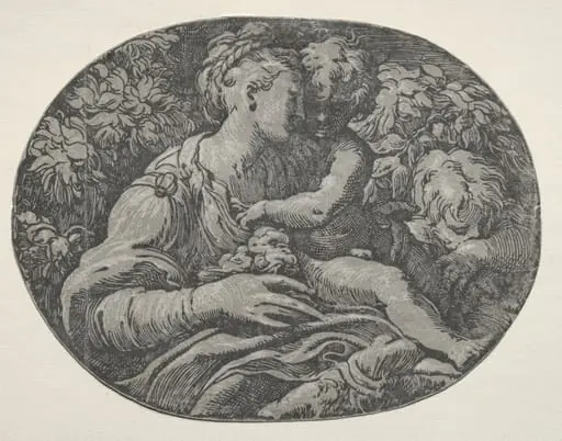 Virgin and Child with St. John, by Antonio da Trento
