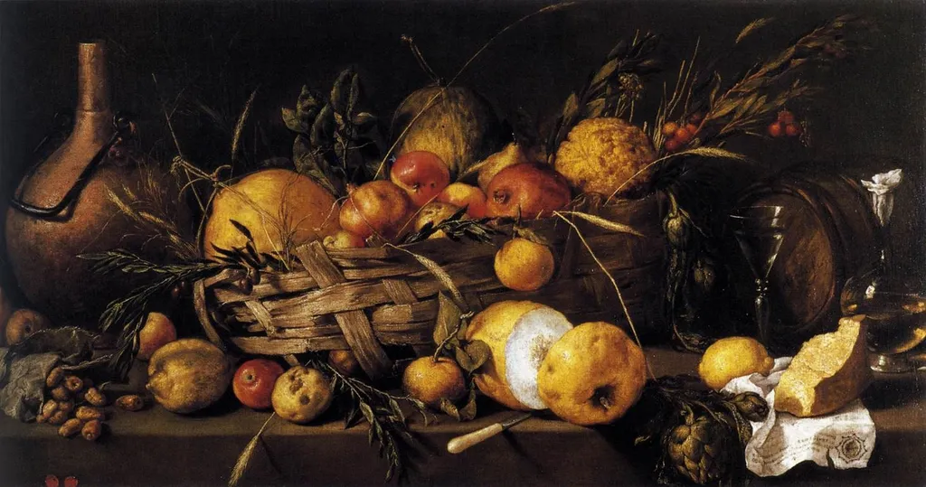 Still-Life with Fruit, by Antonio de Pereda, oil, 1650