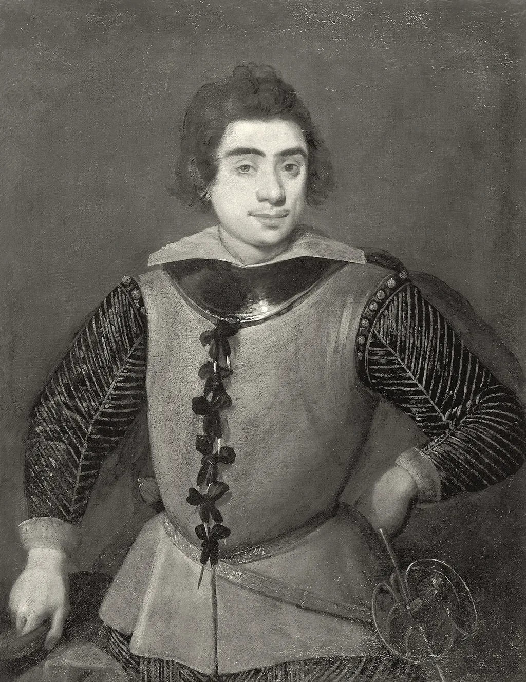 Man in Armour, by Antonio de Puga, oil, 1625