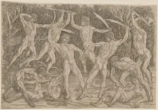 Battle of the Nudes, by Antonio del Pollaiuolo