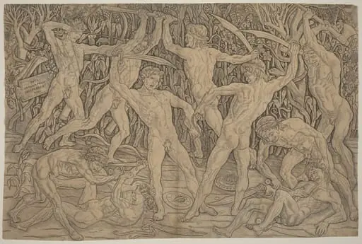 Battle of the Nudes, by Antonio del Pollaiuolo