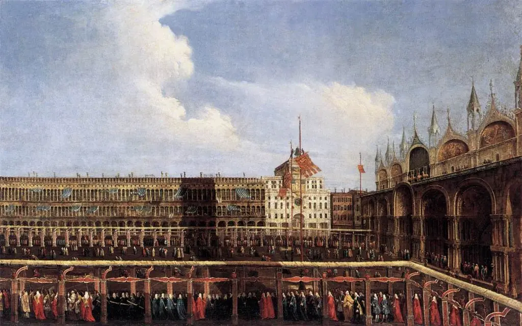 Feast of Corpus Christi Procession, Piazza di San Marco, by Antonio Diziani