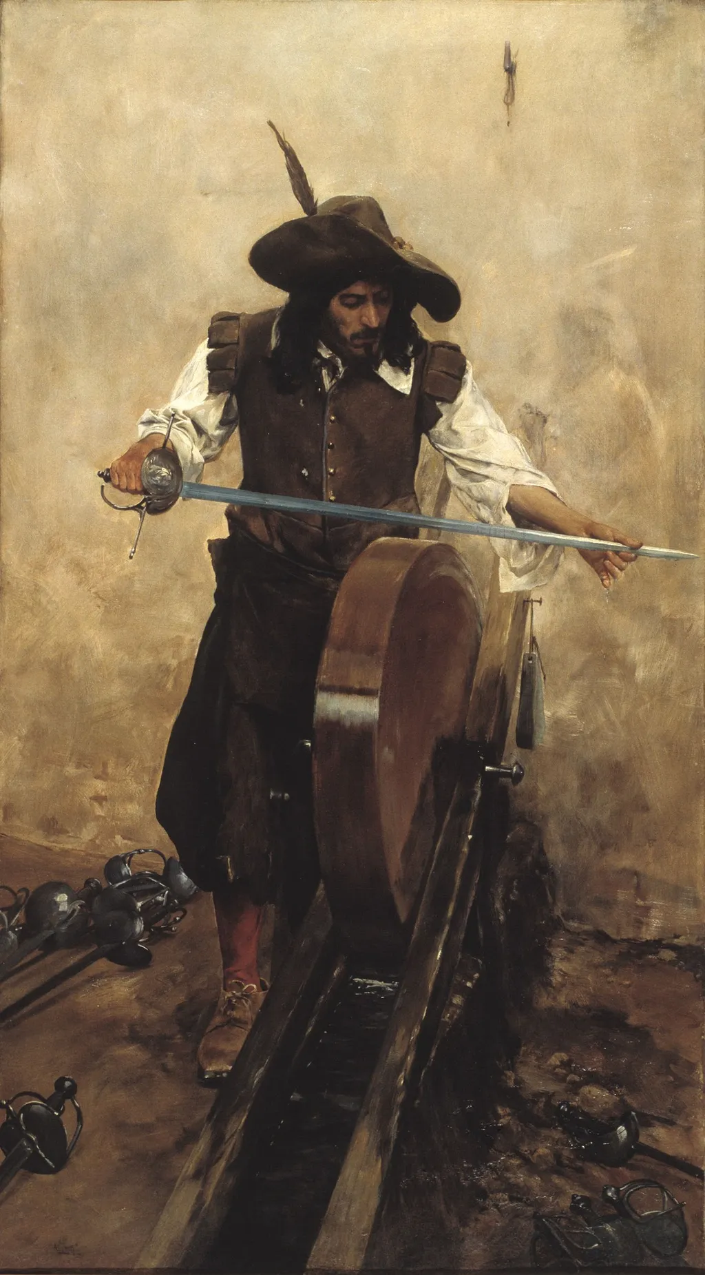 L'esmolet, by Antonio Fabrés, oil, 1896