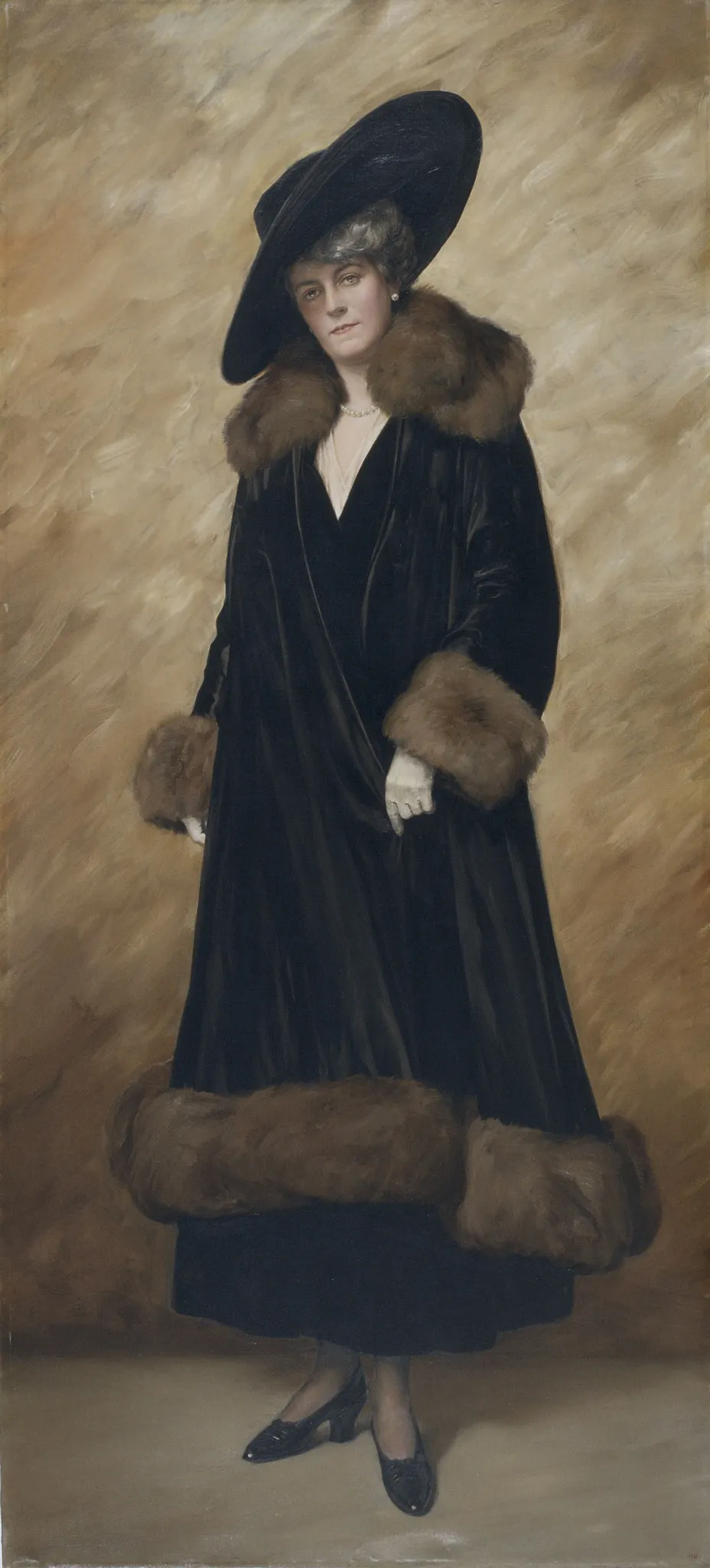 Portrait of Senyora Luca, by Antonio Fabrés, oil, 1919