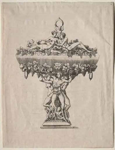 Covered Cup with Grape Festoon, by Antonio Fantuzzi
