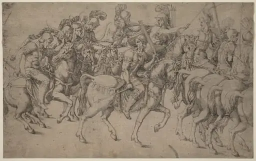 Riders Carrying Bows and Javelins, by Antonio Fantuzzi