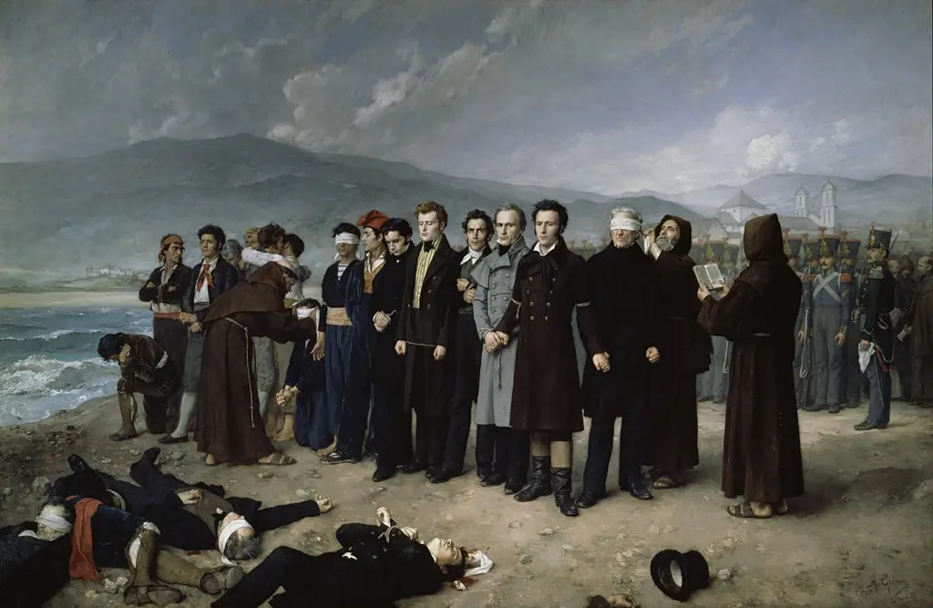 The Execution of Torrijos and his companions in the Malaga's beach, by Antonio Gisbert