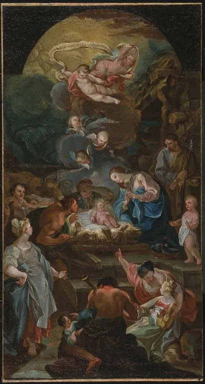 The Adoration of the Shepherds, by Antonio González Velázquez, oil, 1750