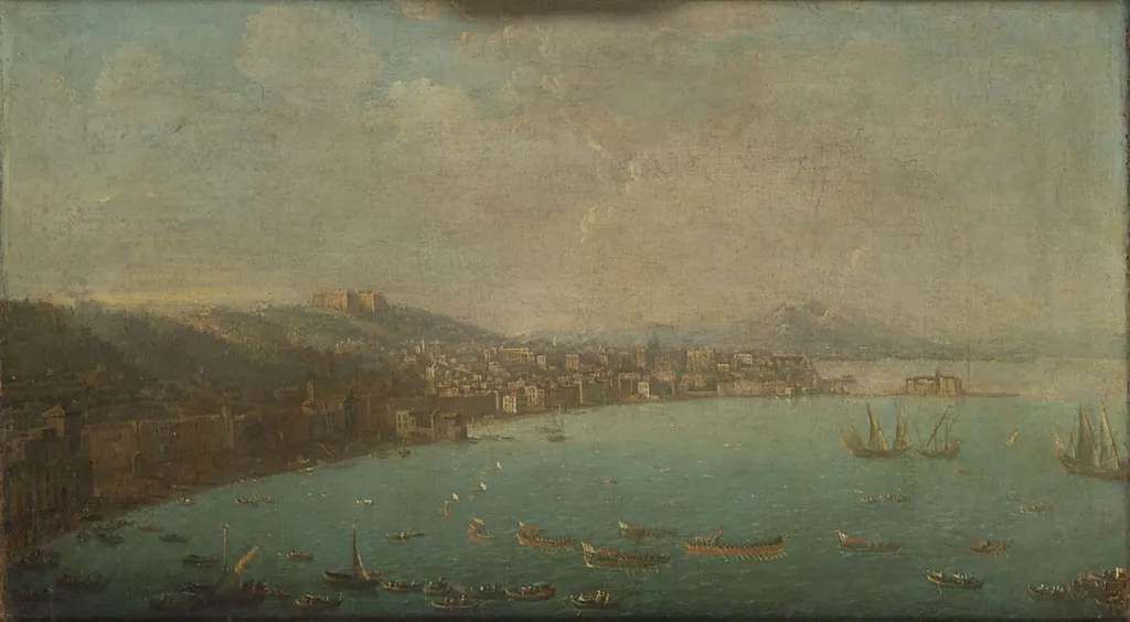 Ansicht von Posilippo auf Pizzofalcone in Neapel, by Antonio Joli, unspecified