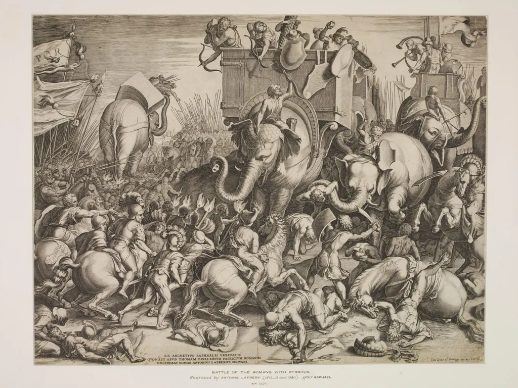 Battle of the Romans with Pyrrhus, by Antonio Lafréry, 1525