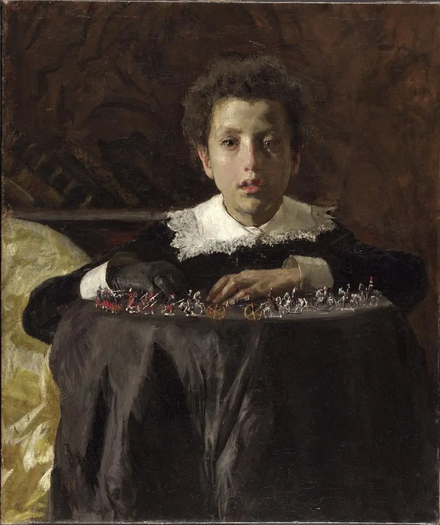Boy with Toy Soldiers, by Antonio Mancini