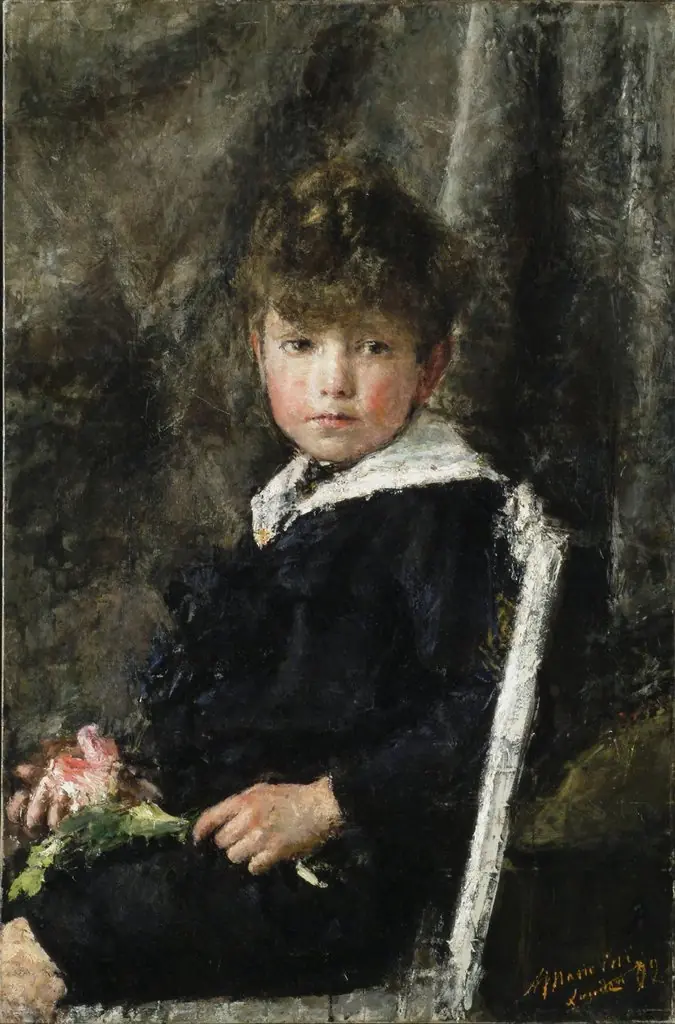 Seated Boy, by Antonio Mancini