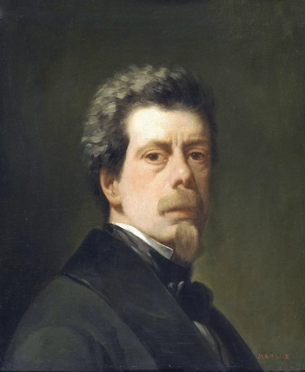 Autorretrato, by Antonio María Esquivel, oil, 1856