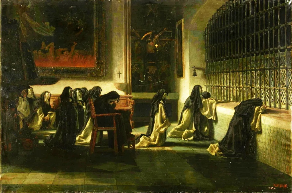 La oración, by Antonio Muñoz Degrain, oil, 1871