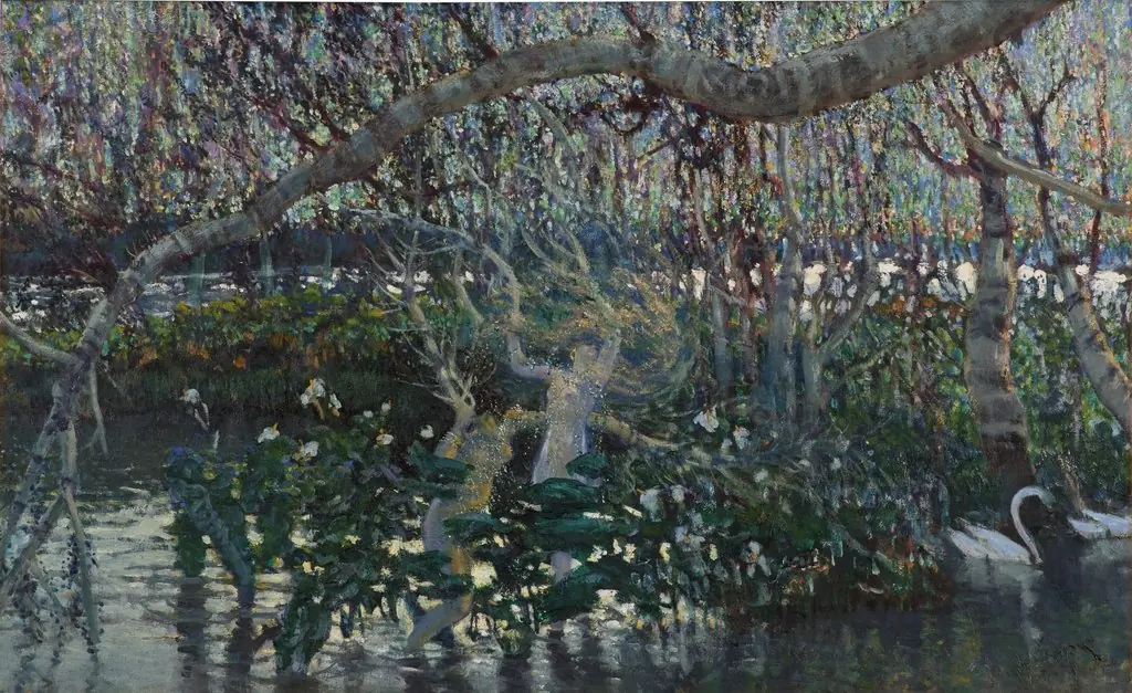 Lampecia y Febe (fábula), by Antonio Muñoz Degrain