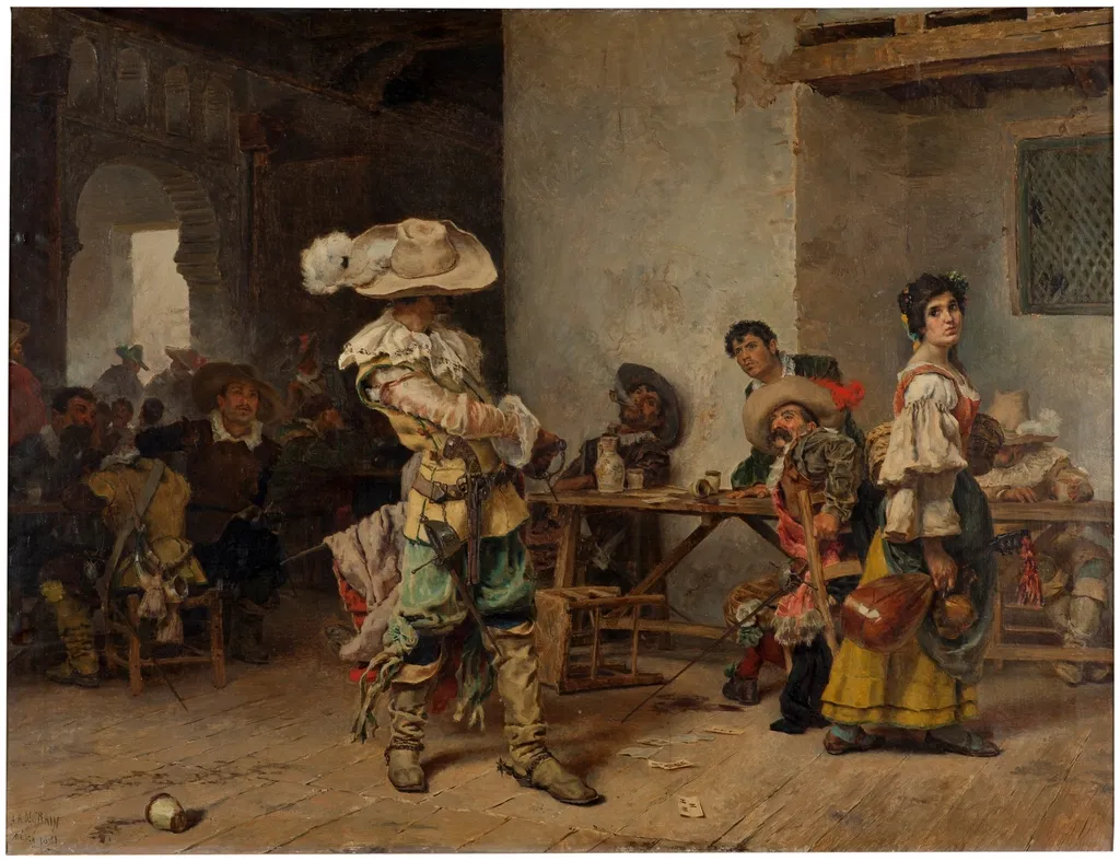Un fanfarrón, by Antonio Muñoz Degrain, oil, 1890