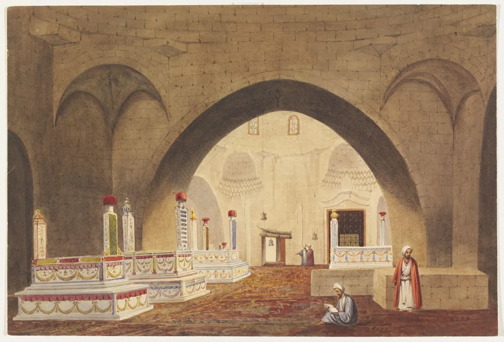 Mausoleum of Mehmet Ali and his family at Cairo, by Antonio or Anton Schranz, watercolor, 1845