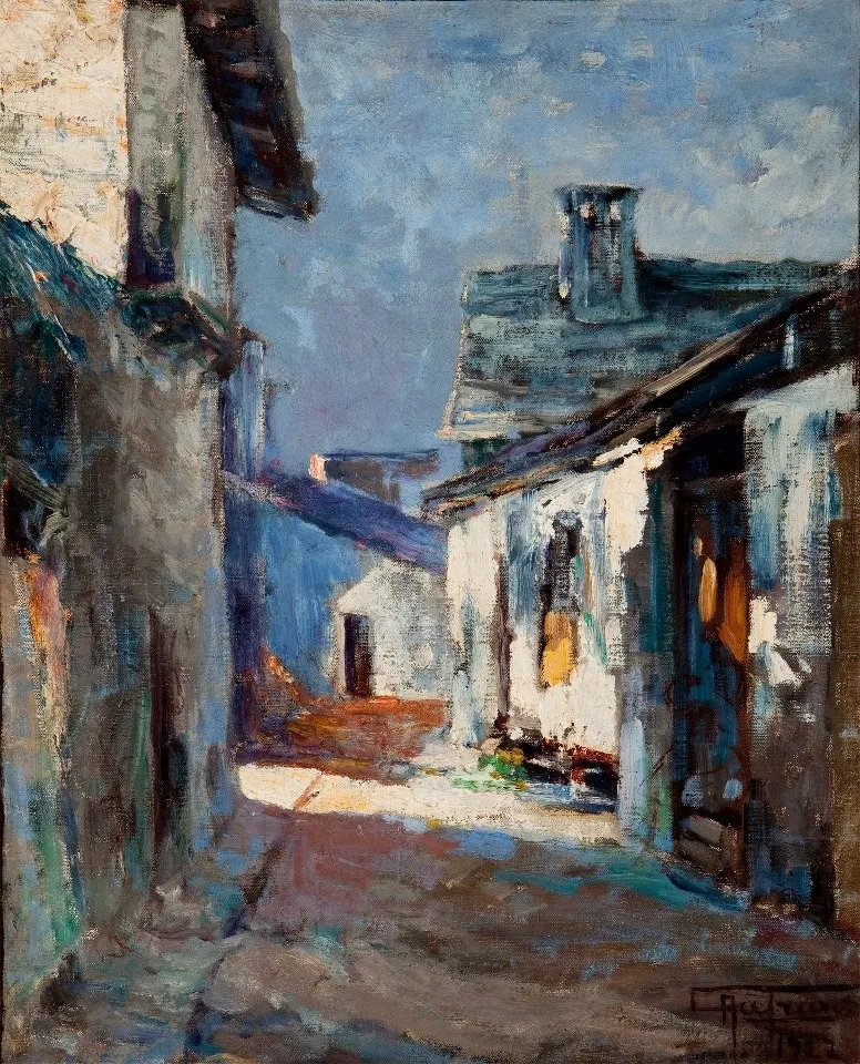 Velhas casas (Paisagem), by Antônio Parreiras, oil, 1922