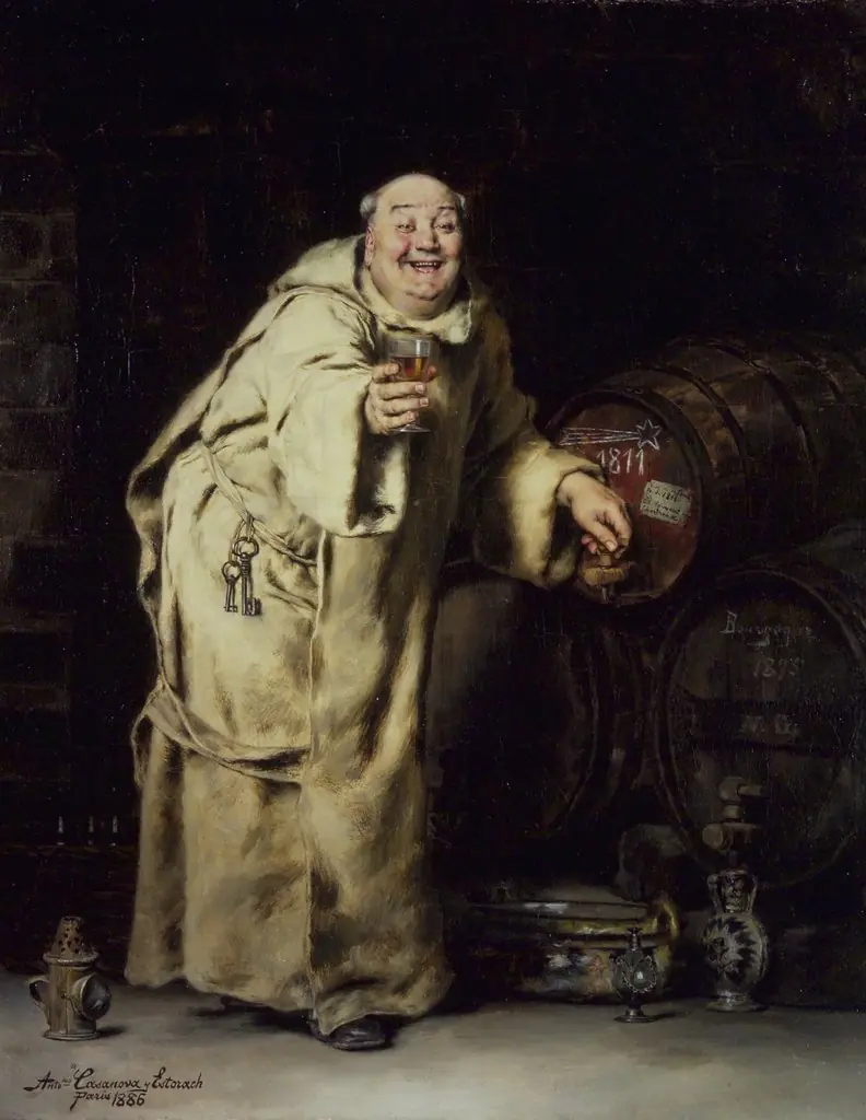 Monk Testing Wine, by Antonio Salvador Casanova y Estorach