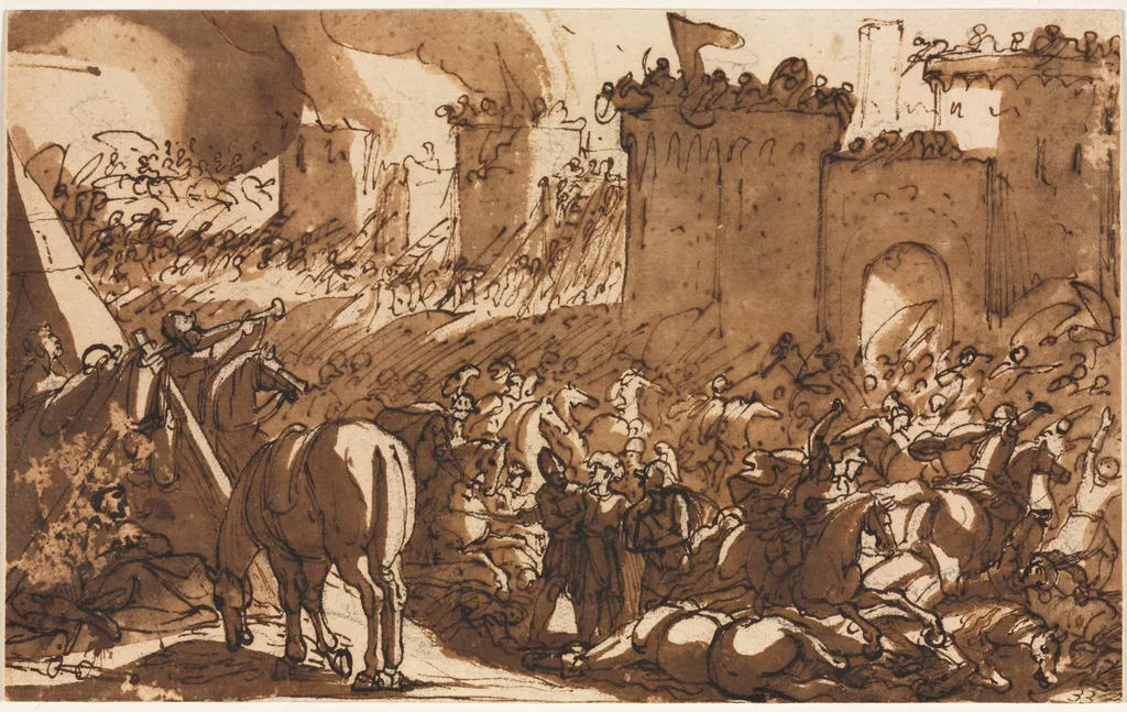 Battle Scene with a Fort, by Antonio Tempesta, 1624